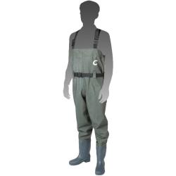 Pantalon de pêche wading étanche et respirant 900 BR-S chaussons