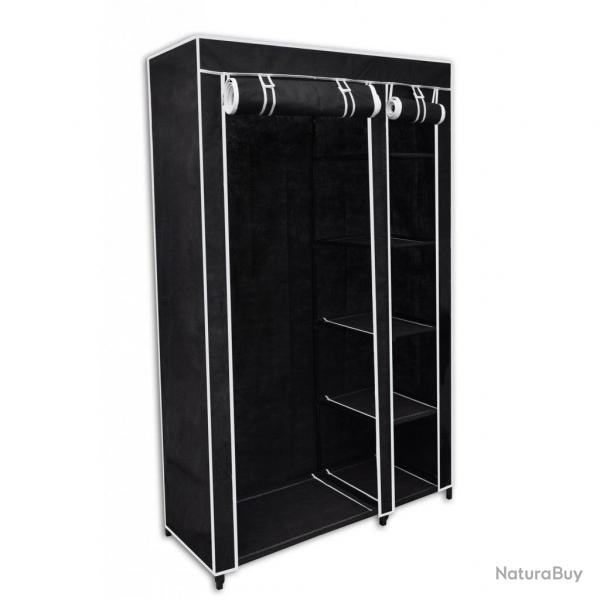 Armoires penderie etagre tissu noir entre chambre camping 2002002