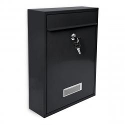 Boite aux lettres design contemporain murale noir jardin extérieur 1013003