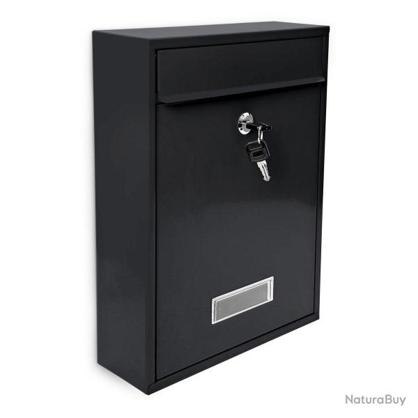 Boite aux lettres design contemporain murale noir jardin extrieur 1013003