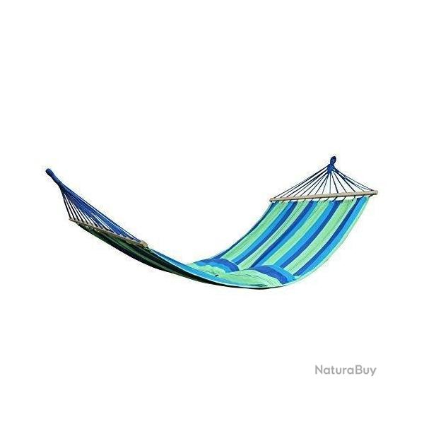 Hamac 210 x 150 cm chaise avec 2 oreillers charge maxi 300 kg bain de soleil multicolore 2212020