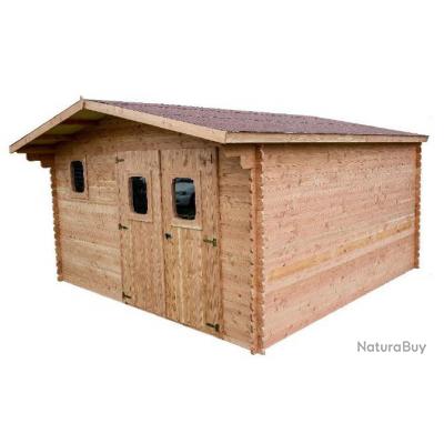 Habrita Foresta - Abri de jardin madriers 28mm en douglas 19,40 m² ... Habrita Foresta - Abri de jardin madriers 28mm en douglas 19,40 m² ...