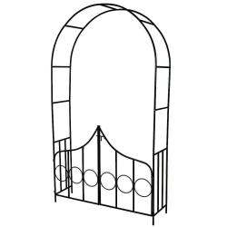 Arche arceau rosier treillis de jardin support 240 cm pour plantes grimpantes avec portillons 20080