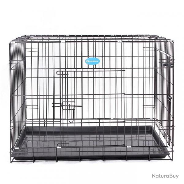 Cage pour chien pliable et transportable noir taille L 91 x 58 x 64 cm3712014