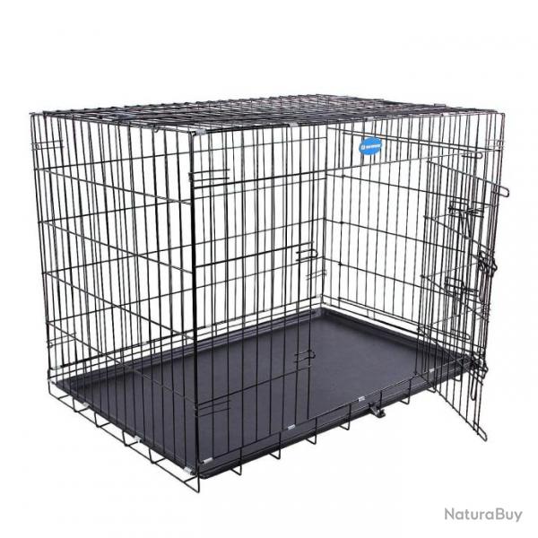 Cage pour chien pliable et transportable noir taille XL 106 x 70 x 77.5 cm 3712015