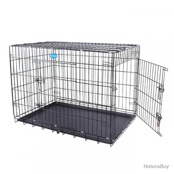 Cage pour chien pliable et transportable noir taille XXL 122 x 76 x 81 cm 3712016