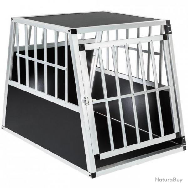 Cage box caisse de transport voyage pour chien mobile aluminium 66 x 90 x 69,5cm 3708003