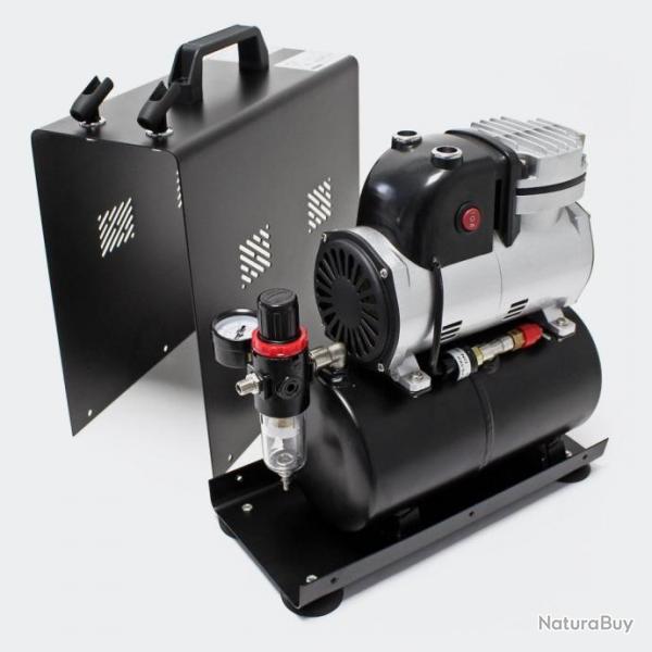 Compresseur arographe avec rservoir sparateur d'eau et rgulateur d'air comprim 2016041