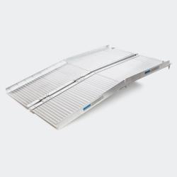 Lot de 2 rampes pour fauteuil roulant pliante en aluminium 183 x 72 cm 270 kg maximum gris 3416009