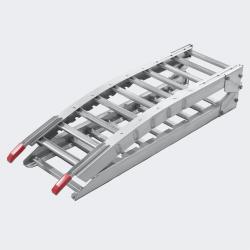 Une rampe de chargement multi-usage pliante aluminium rail collision 212 cm jusqu'a 315 kg gris 341