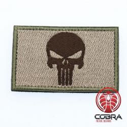 Punisher's Embroidery Tactical Army Badge Green Brown avec Hook & Loop