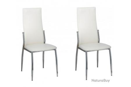2 Chaises de cuisine salon salle à manger design blanches 1902003 2 Chaises de cuisine salon salle à manger design blanches 1902003