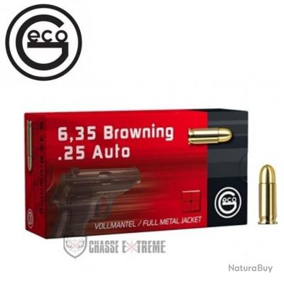 Promo 50 Munitions GECO cal 6,35 Browning 49gr FMJ