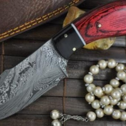 FULL TANG - Couteau de chasse Damas fait à la main - Idéal pour Bushcraft & Camping (2)