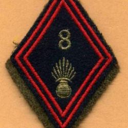 Ecusson mle 45 du 8° RI -  8° Régiment d'Infanterie