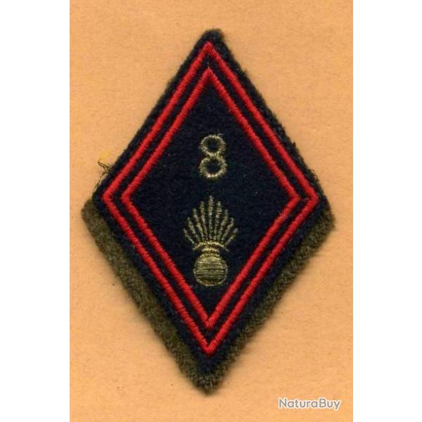 Ecusson mle 45 du 8 RI -  8 Rgiment d'Infanterie