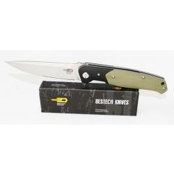 Couteau Bestech Knives Swordfish Green Lame Acier D2 Manche G-10 Linerlock BTKG03B