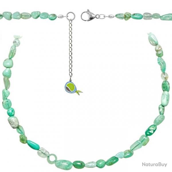 Collier en chrysoprase - Perles roules 5  8 mm - 43 cm