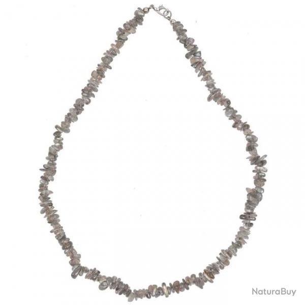 Collier de pierre en labradorite - perles baroques