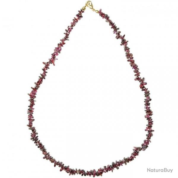 Collier de pierre en grenat almandin - perles baroques