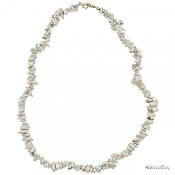 Collier de pierre en howlite - perles baroques