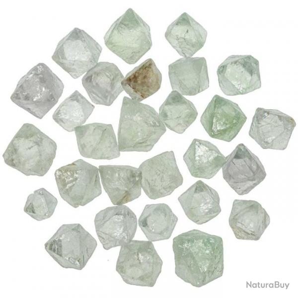 Pierres brutes octadres de fluorite (ou fluorine) - 1.5  2.5 cm - Lot de 3