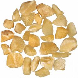 Pierres brutes calcite jaune - 3 à 4 cm - 100 grammes