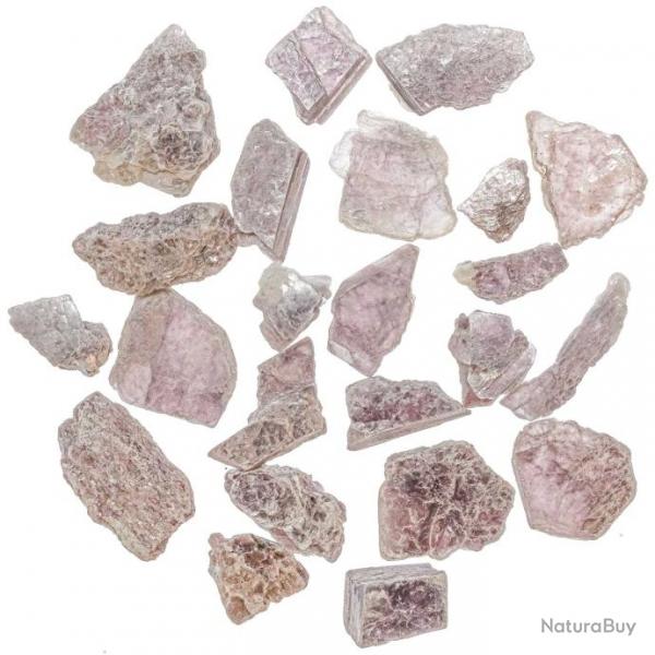 Pierres brutes plaquettes de lpidolite - 2  4 cm - 50 grammes