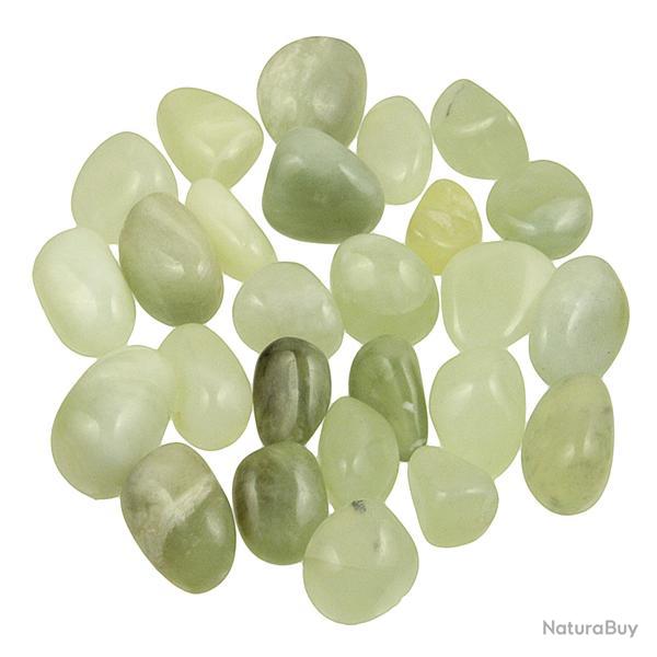 Pierres roules jade vert de Chine - 2  3 cm - Lot de 2