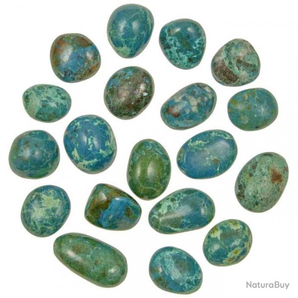 Pierres roules chrysocolle - 2  3 cm - Lot de 2