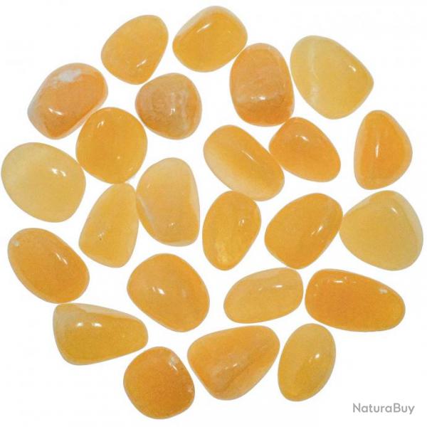 Pierres roules calcite orange - 2  3 cm - Lot de 3