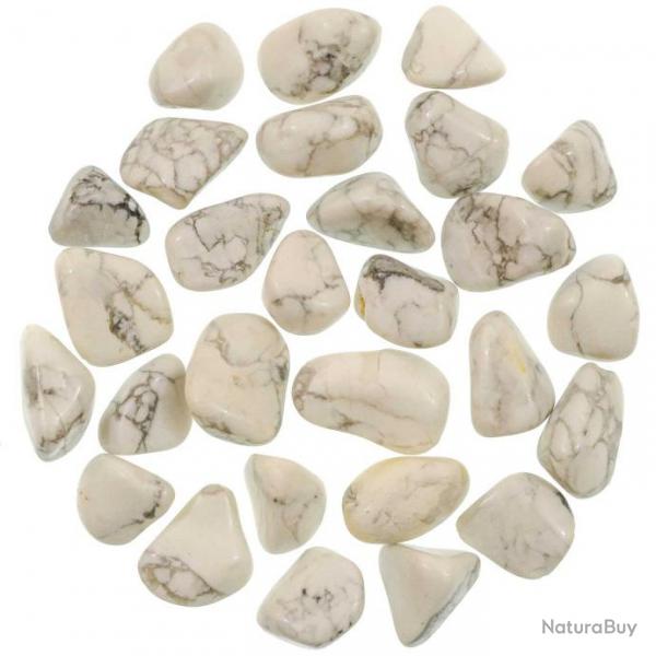 Pierres roules howlite - 2  3 cm - Lot de 3