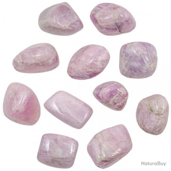 Pierres roules kunzite - 2  2.5 cm - Lot de 2