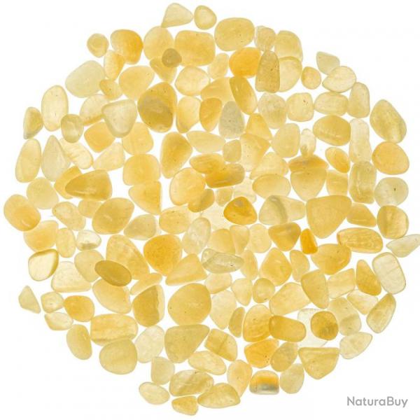 Petites pierres roules calcite jaune - 8  15 mm - 100 grammes