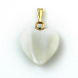 Pendentif coeur en nacre de trocha