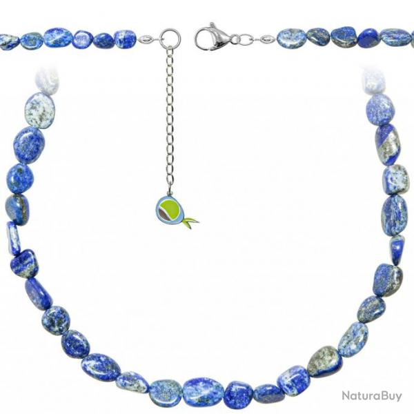 Collier en lapis lazuli - Perles roules 7  10 mm - 38 cm