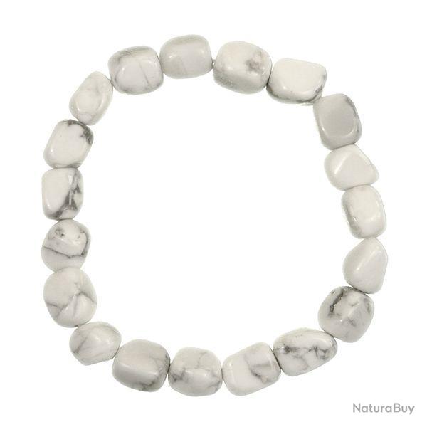Bracelet en howlite - Perles pierres roules