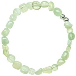 Bracelet en jade vert - Perles roulées 5 à 8 mm