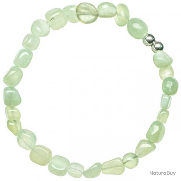 Bracelet en jade vert - Perles roules 5  8 mm