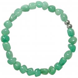 Bracelet en aventurine verte - Perles roulées 5 à 8 mm