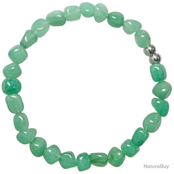 Bracelet en aventurine verte - Perles roules 5  8 mm