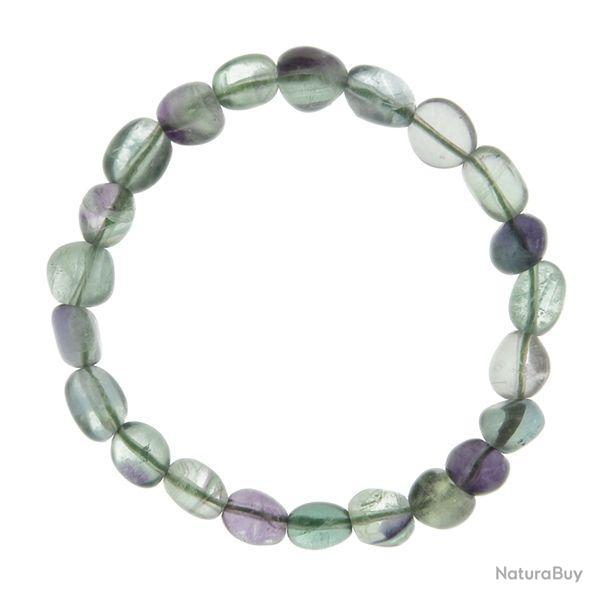 Bracelet en fluorite multicolore - Perles pierres roules