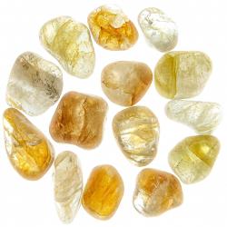 Pierres roulées quartz amphibiole - 2 à 3 cm - Lot de 4