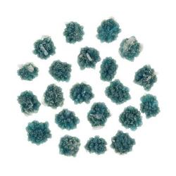 Pierres brutes nodules de cavansite cristallisés - 5 à 10 mm - Lot de 2