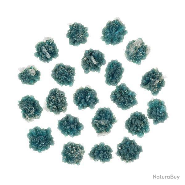 Pierres brutes nodules de cavansite cristalliss - 5  10 mm - Lot de 2