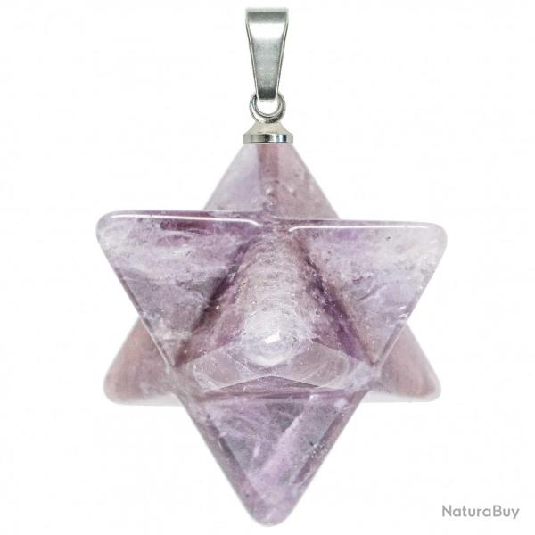 Pendentif toile merkaba en amthyste
