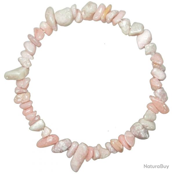 Bracelet en opale rose - perles baroques