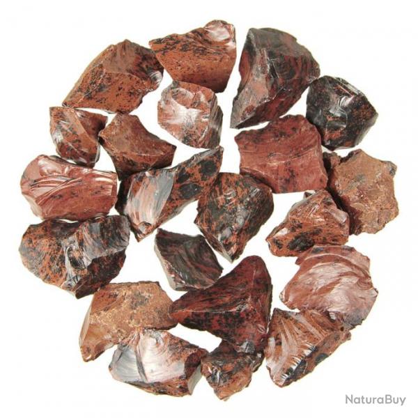 Pierres brutes obsidienne acajou - 3  5 cm - 100 grammes