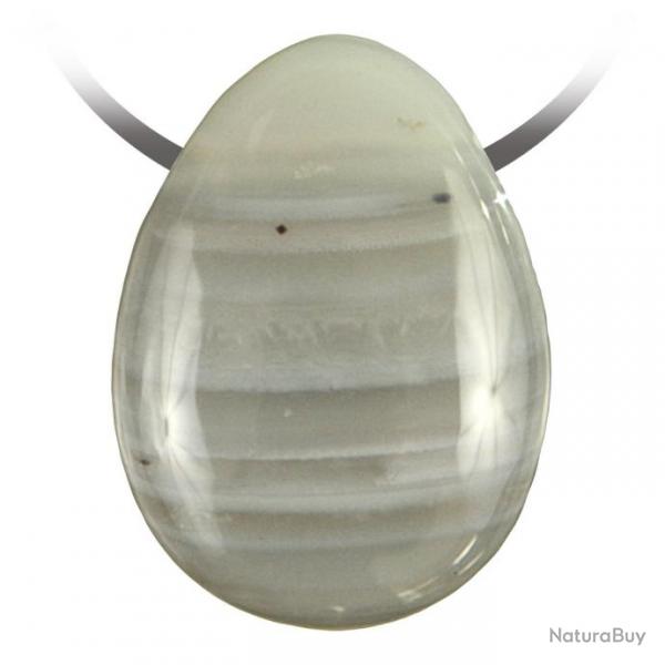 Pendentif goutte pierre perce en agate naturelle