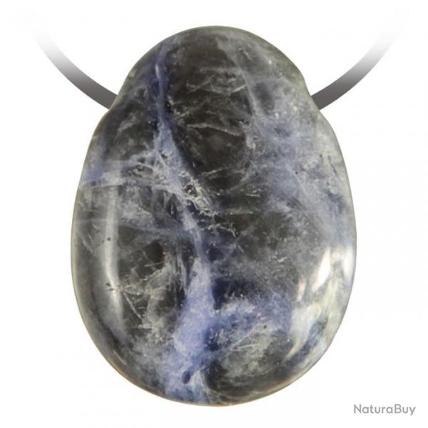 Pendentif goutte pierre perce en sodalite